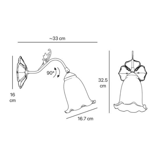 klasszikus elegans romantikus falikar lampa haloszoba rez uvegburas virag forma polgari szecesszios antikolt opal uvegbura meret.jpg